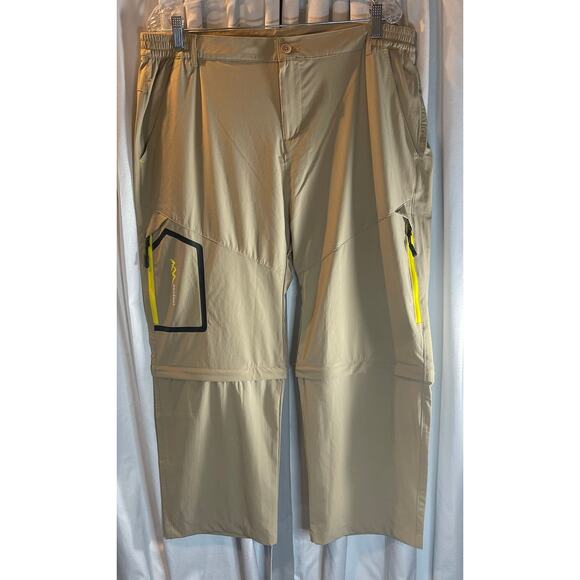 Outdoor Mens pant/zipper shorts Tan with pockets size 36 - Picture 1 of 7